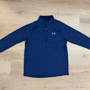 Under Armour half zip heathered grey long sleeve